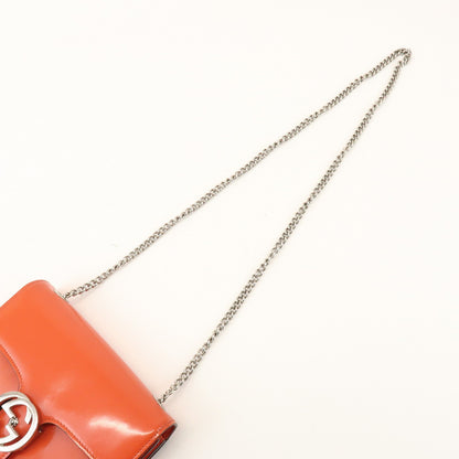 Gucci Interlocking Patent, Orange, Patent Leather, Shoulder Bag