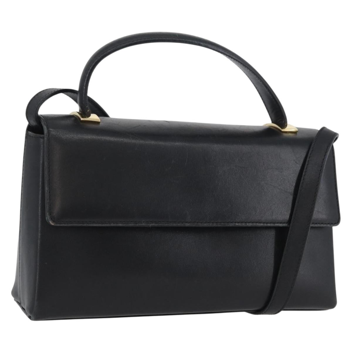 Salvatore Ferragamo Vintage Leather, Black, Leather, Handbag