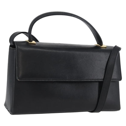 Salvatore Ferragamo Vintage Leather, Black, Leather, Handbag