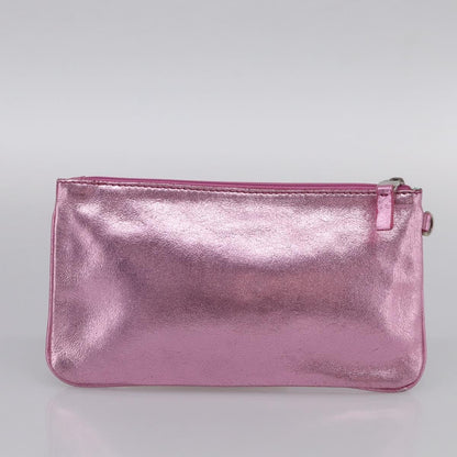 Tiffany & Co. Vintage Leather, Pink, Stainless Steel, Shoulder Bag