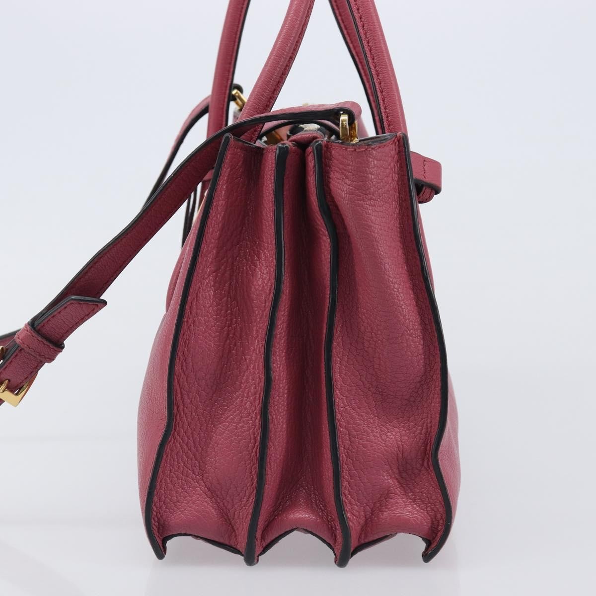 Miu Miu Madras Convertible Compartment Leather, Pink, Leather, Tote Bag