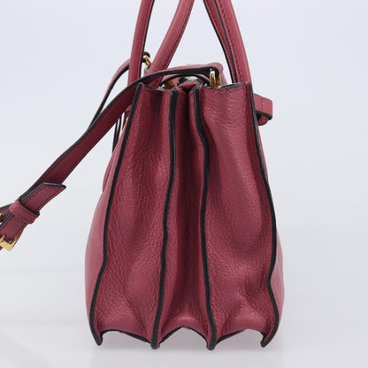 Miu Miu Madras Convertible Compartment Leather, Pink, Leather, Tote Bag