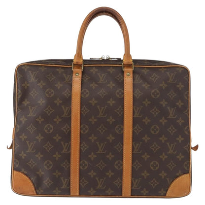 Louis Vuitton Porte-Documents Voyage Macassar Monogram Canvas, Brown, Canvas, Briefcase