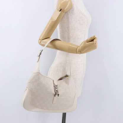 Gucci Jackie Canvas, White, Canvas, Handbag