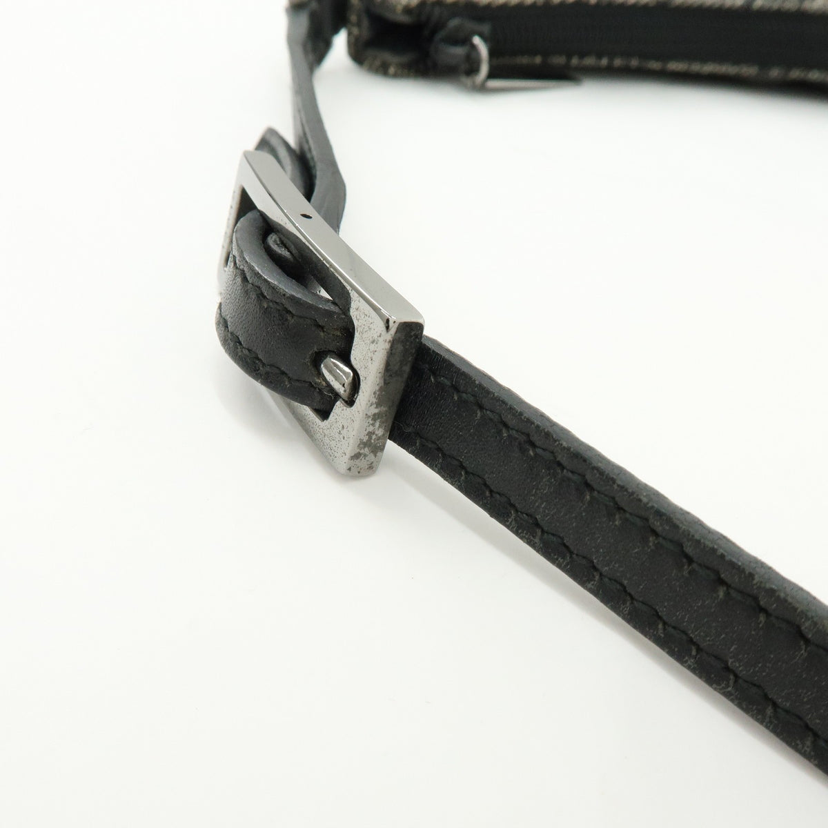 Gucci Horsebit Slim GG Denim with Leather, Black, Leather, Shoulder Bag