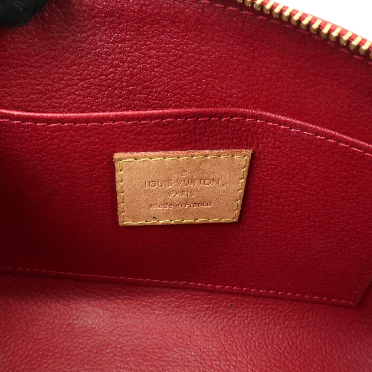 Louis Vuitton Cosmetic Monogram Vernis, Red, Patent Leather, Toiletry Case