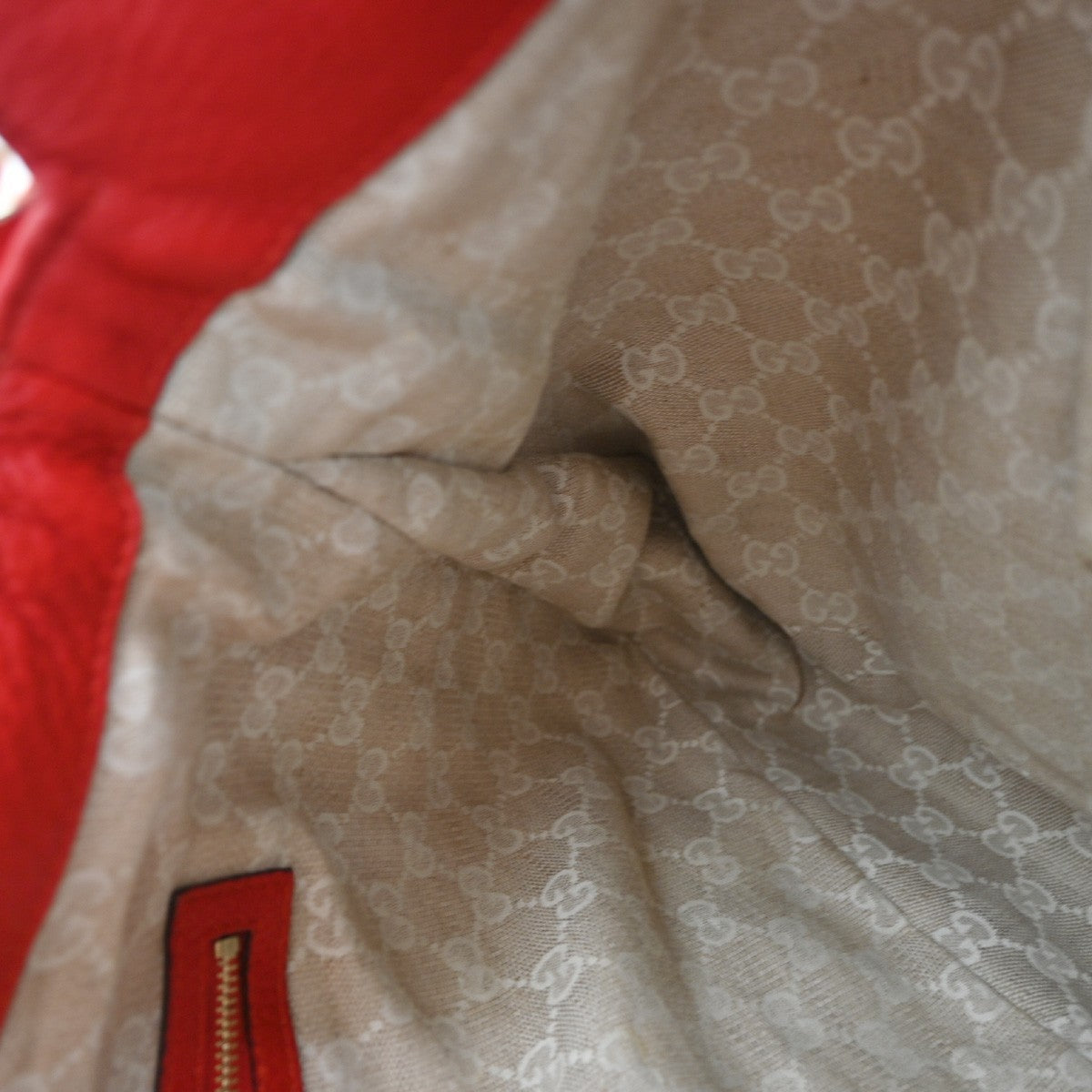 Gucci Diana Bamboo Leather, Red, Leather, Shoulder Bag