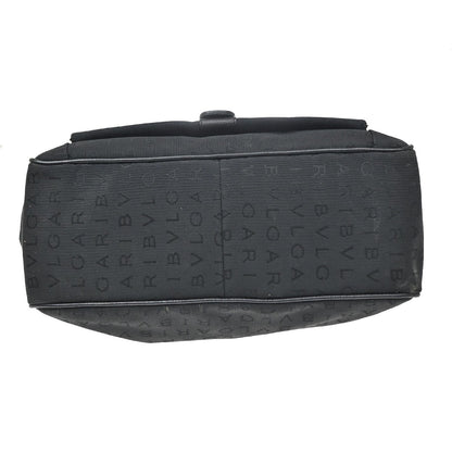 Bvlgari Vintage Canvas, Black, Canvas, Tote Bag