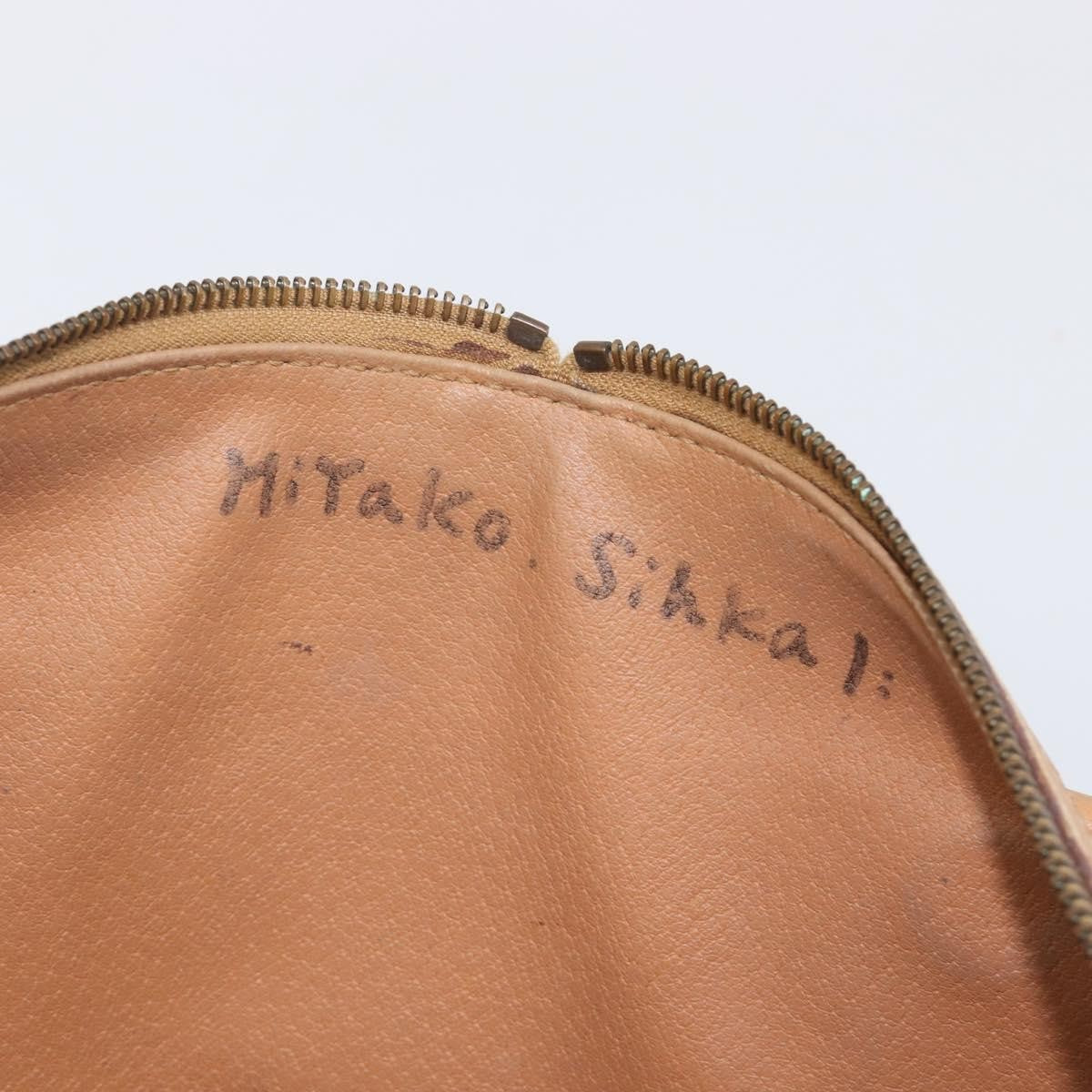 Celine Vintage Duffle Macadam Coated Canvas, Brown, Canvas, Handbag