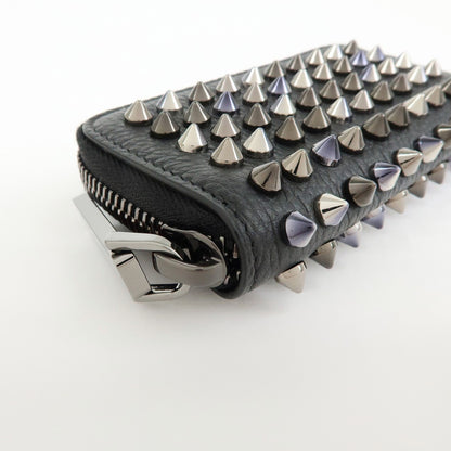 Christian Louboutin Panettone Coin Purse Spiked Leather, Black, Leather, Wallet