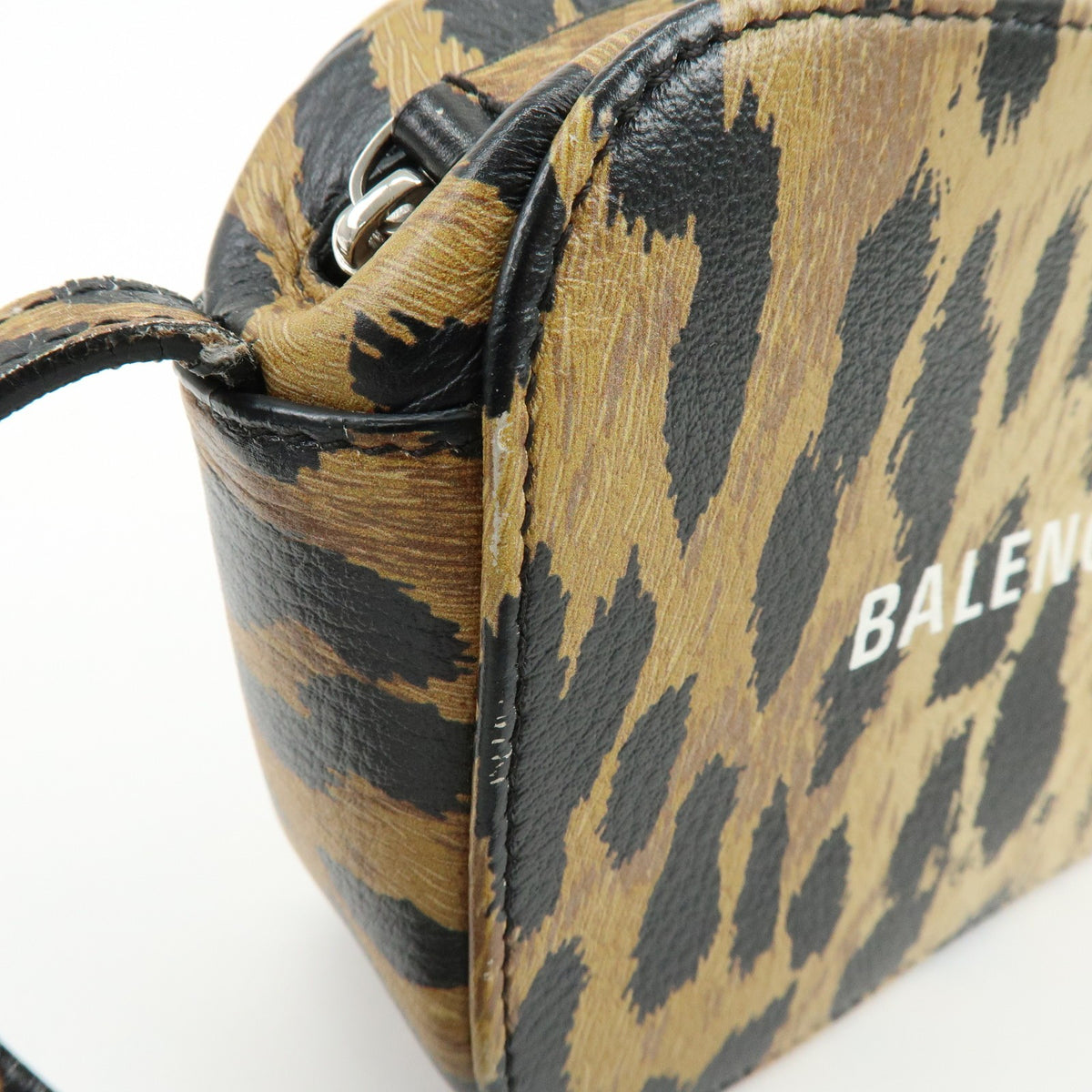 Balenciaga Everyday Camera Printed Leather, Brown, Leather, Handbag