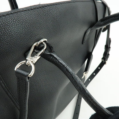 Louis Vuitton Soft Lockit Leather, Black, Leather, Handbag