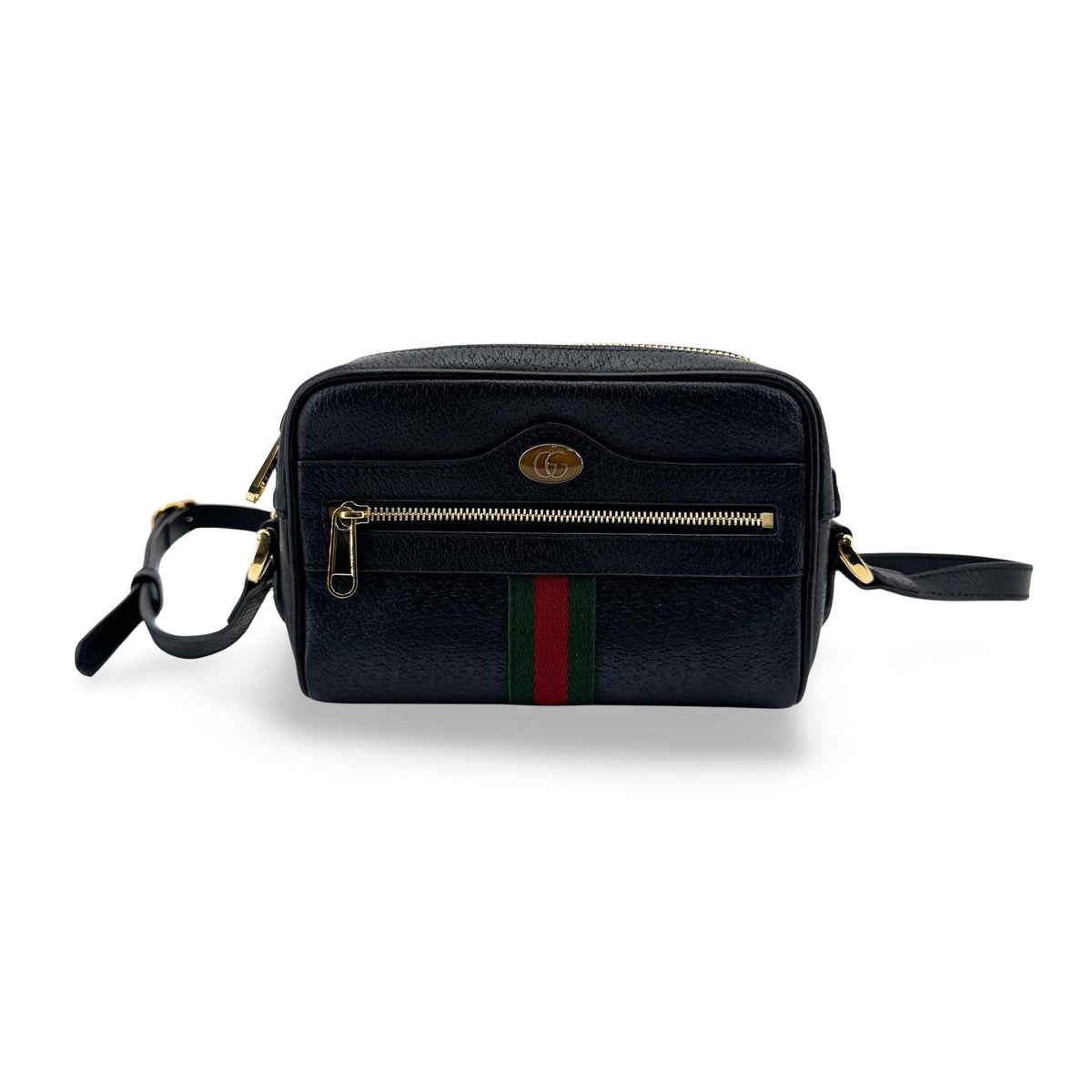 Gucci Ophidia Leather, Black, Leather, Shoulder Bag