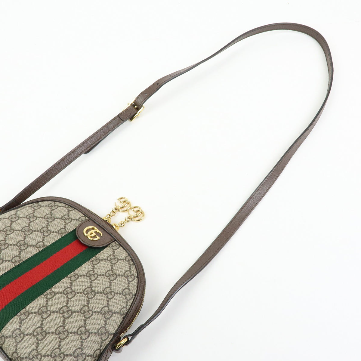 Gucci Ophidia Dome GG Coated Canvas, Beige, Canvas, Shoulder Bag