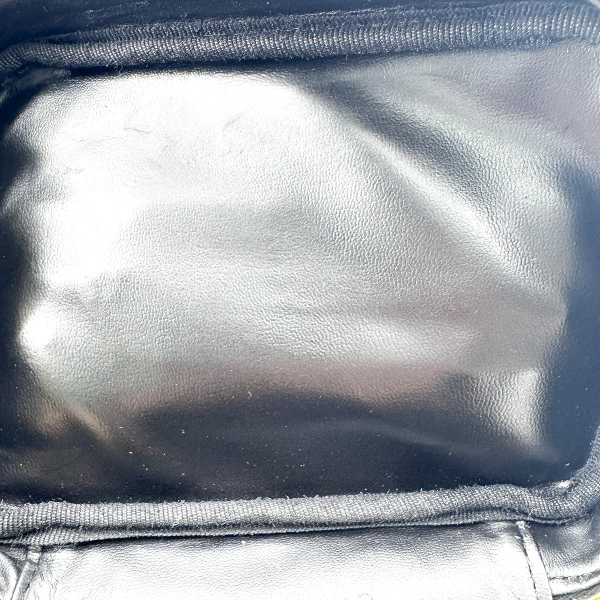Chanel Vintage Timeless Cosmetic Case Patent, Black, Patent Leather, Clutch