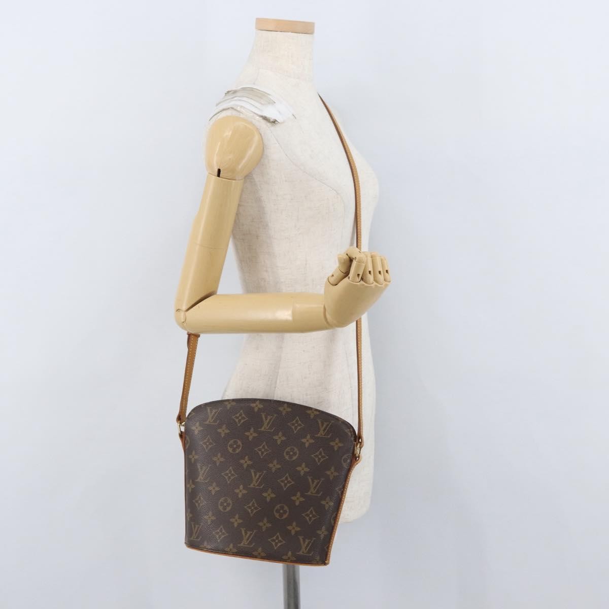 Louis Vuitton Drouot Monogram Canvas, Brown, Canvas, Shoulder Bag