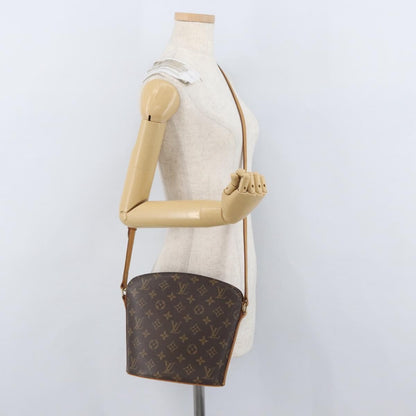 Louis Vuitton Drouot Monogram Canvas, Brown, Canvas, Shoulder Bag