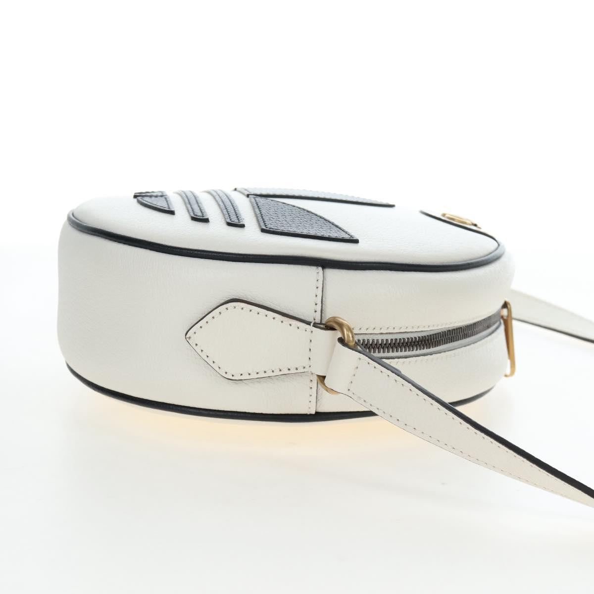 Gucci x adidas Ophidia Round Leather, White, Leather, Crossbody Bag