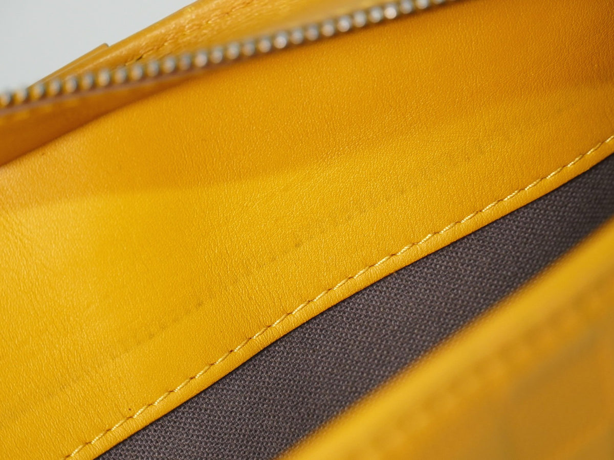 Louis Vuitton Tadao Damier Infini Leather, Yellow, Leather, Handbag