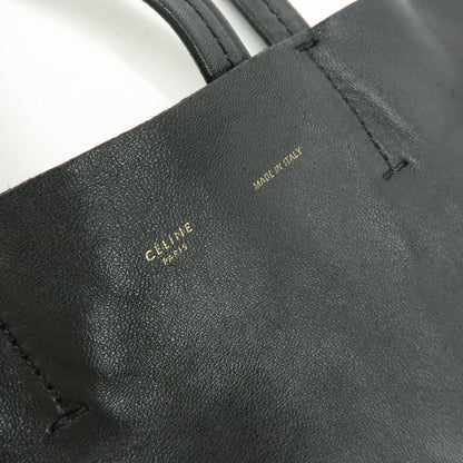 Celine Vertical Cabas Leather, Black, Leather, Tote Bag