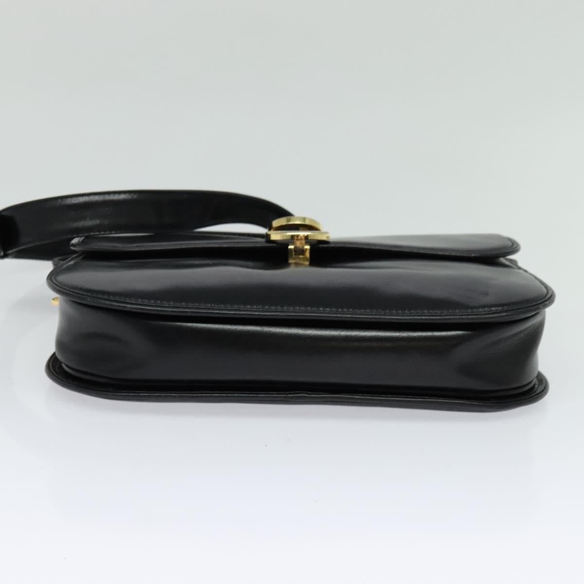 Gucci Vintage Leather, Black, Leather, Shoulder Bag