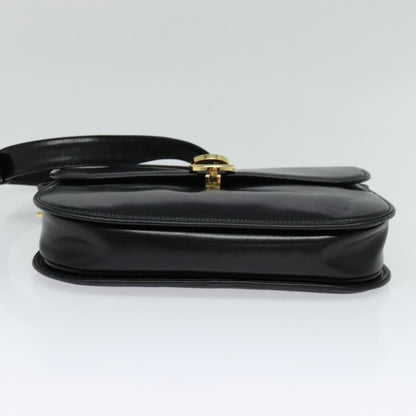 Gucci Vintage Leather, Black, Leather, Shoulder Bag