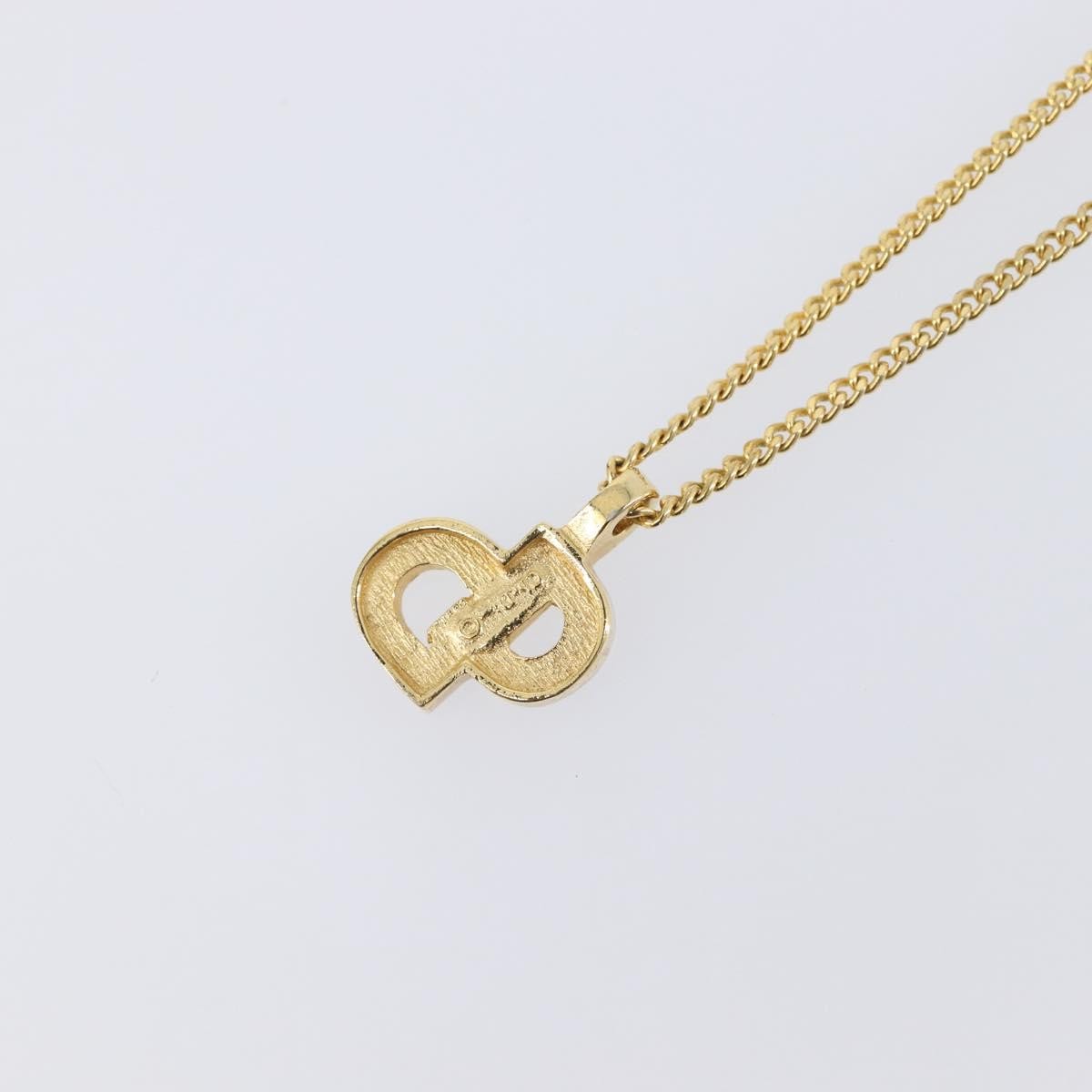 Christian Dior CD Pendant Metal, Gold, Metal, Necklace