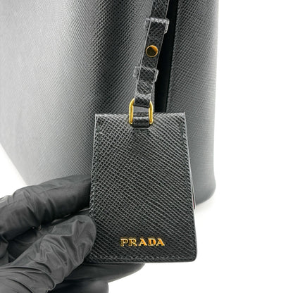 Prada Panier Bucket Saffiano Leather, Black, Leather, Handbag