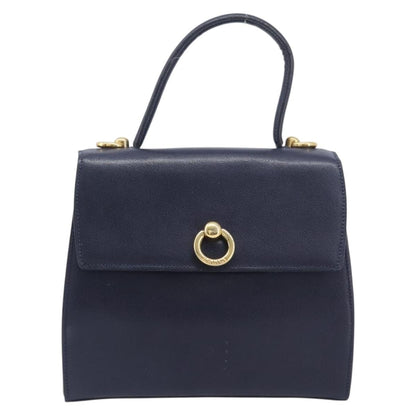 Celine Handbag Leather, Navy, Leather, Handbag