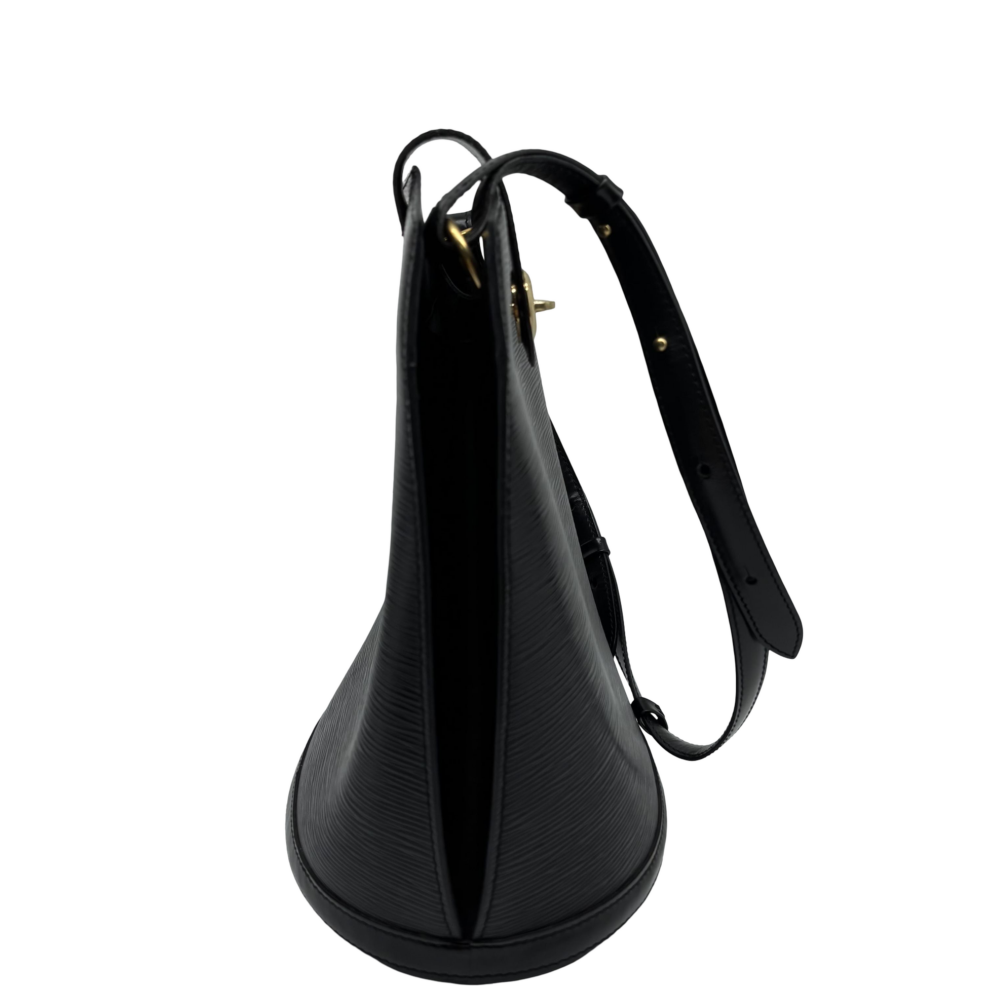 Louis Vuitton Cluny Epi, Black, Leather, Shoulder Bag