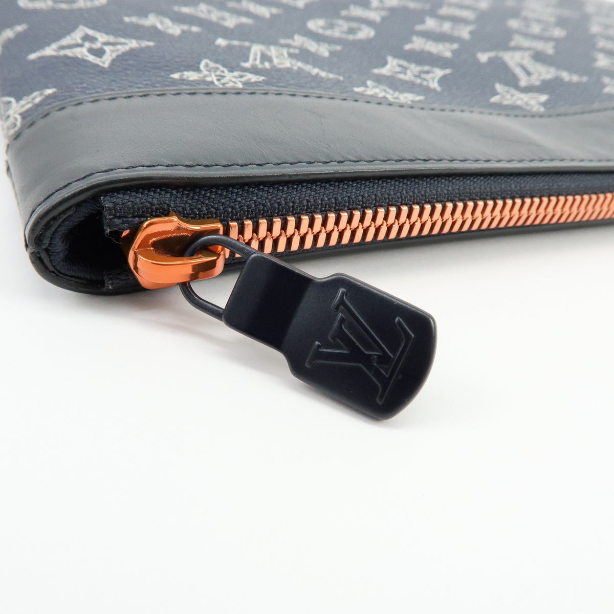 Louis Vuitton Pochette Apollo Limited Edition Upside Down Monogram Ink, Navy, Canvas, Clutch