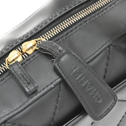 Chanel Wild Stitch Handbag Quilted Calfskin, Black, Leather, Shoulder Bag