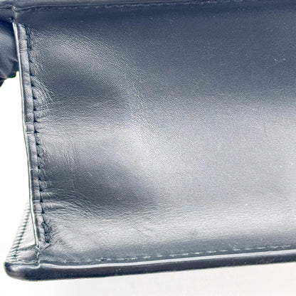 Gucci Sylvie Chain Leather, Black, Leather, Shoulder Bag