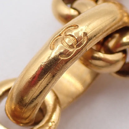 Chanel Vintage CC Heart Pendant Long Metal, Gold, Gold Plated, Necklace