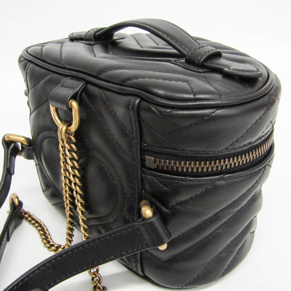 Gucci GG Marmont Vanity Matelasse Leather, Black, Leather, Backpack