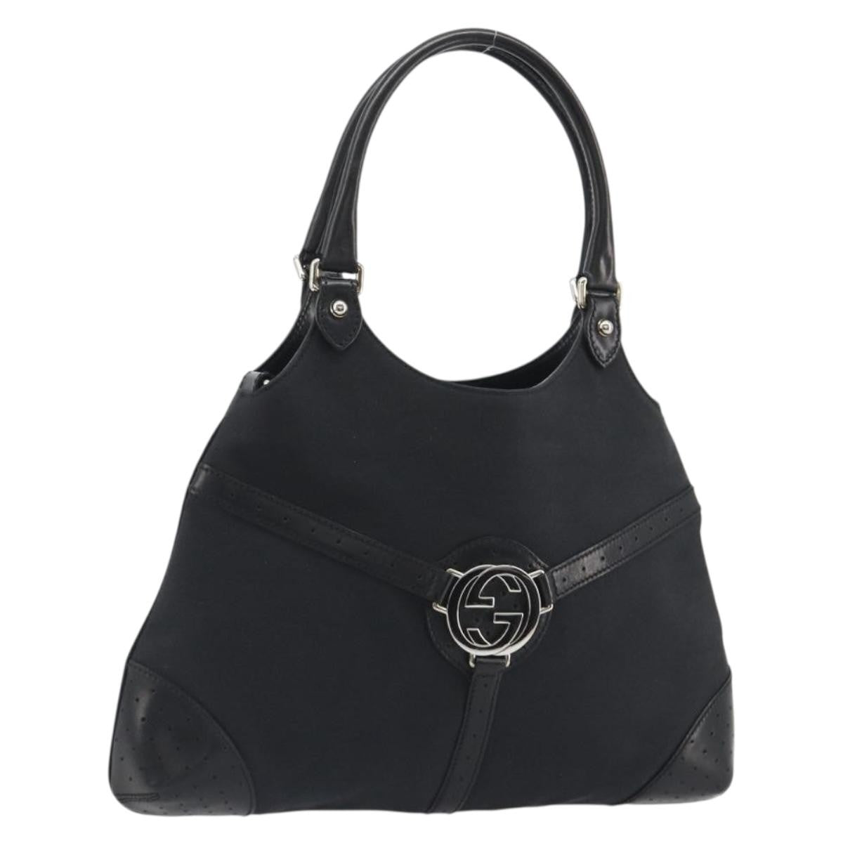 Gucci Reins Web Canvas, Black, Canvas, Shoulder Bag