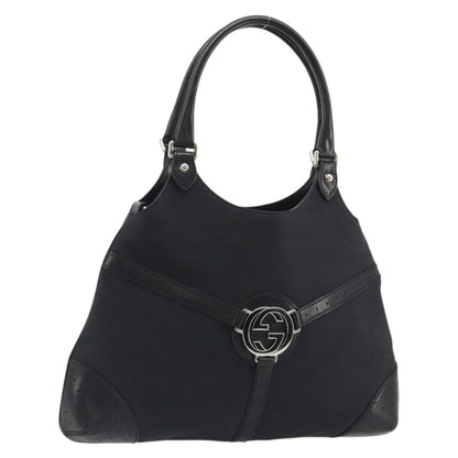 Gucci Reins Web Canvas, Black, Canvas, Shoulder Bag