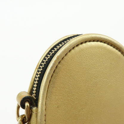 Saint Laurent Love Heart Tassel Chain Leather, Gold, Leather, Handbag