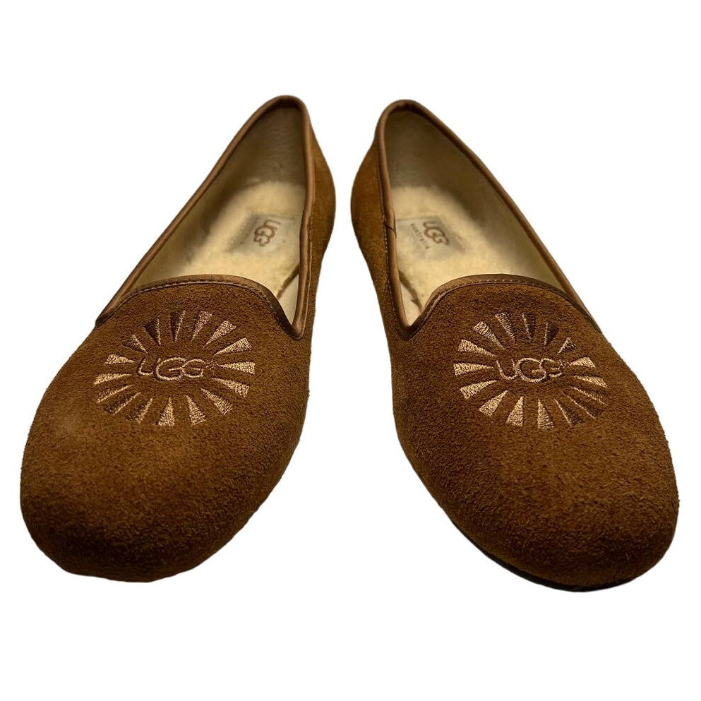 UGG Australia Alloway Slipper Flats 8 US Chestnut Brown