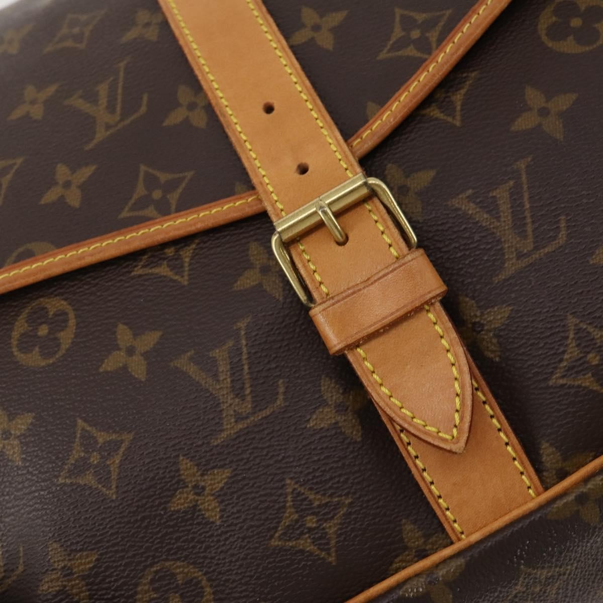 Louis Vuitton Saumur Monogram, Brown, Canvas, Shoulder Bag