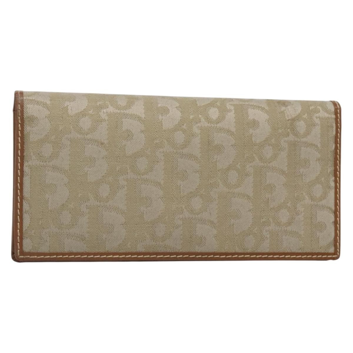 Christian Dior Zipped French Printed Leather, Green, Canvas, Wallet
