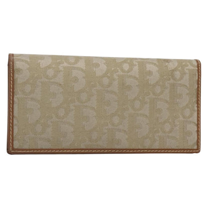 Christian Dior Zipped French Printed Leather, Green, Canvas, Wallet