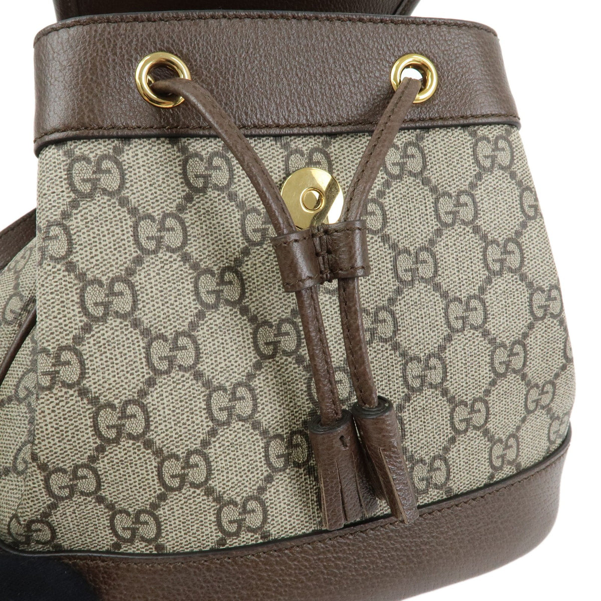 Gucci Ophidia Flap GG Coated Canvas with Leather, Beige, Canvas, Shoulder Bag