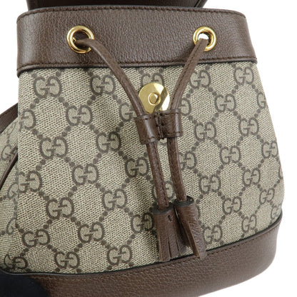 Gucci Ophidia Flap GG Coated Canvas with Leather, Beige, Canvas, Shoulder Bag