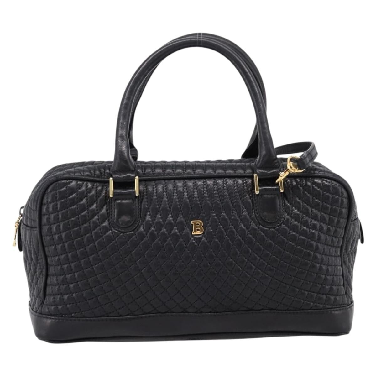 Bally Handbag Leather, Black, Leather, Handbag