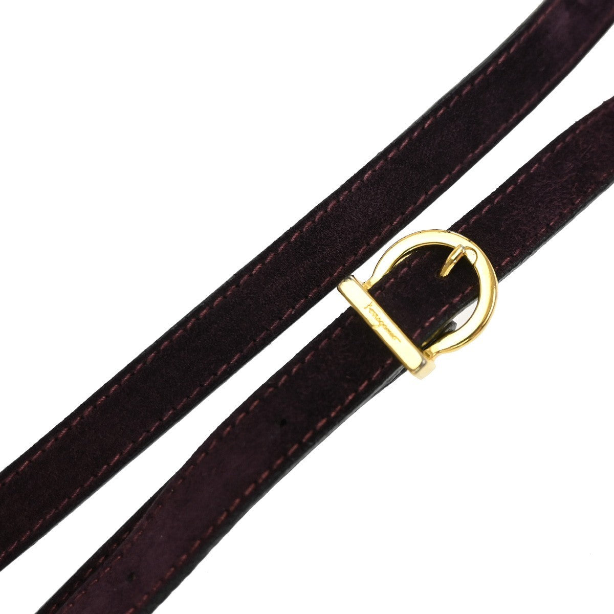 Salvatore Ferragamo Vintage Vara Bow Handle Shoulder Suede, Purple, Suede, Handbag