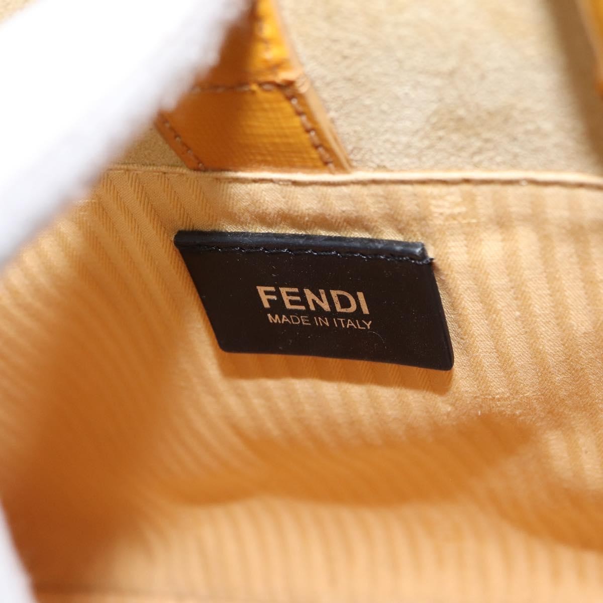 Fendi 2Jours Leather, Yellow, Leather, Handbag