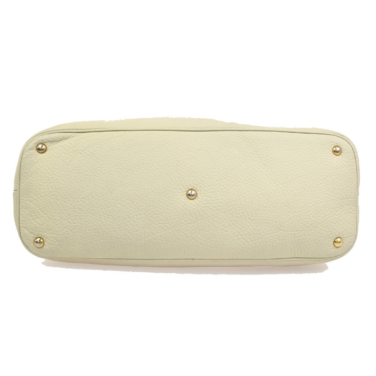 Gucci Twill Satchel Leather, White, Leather, Shoulder Bag