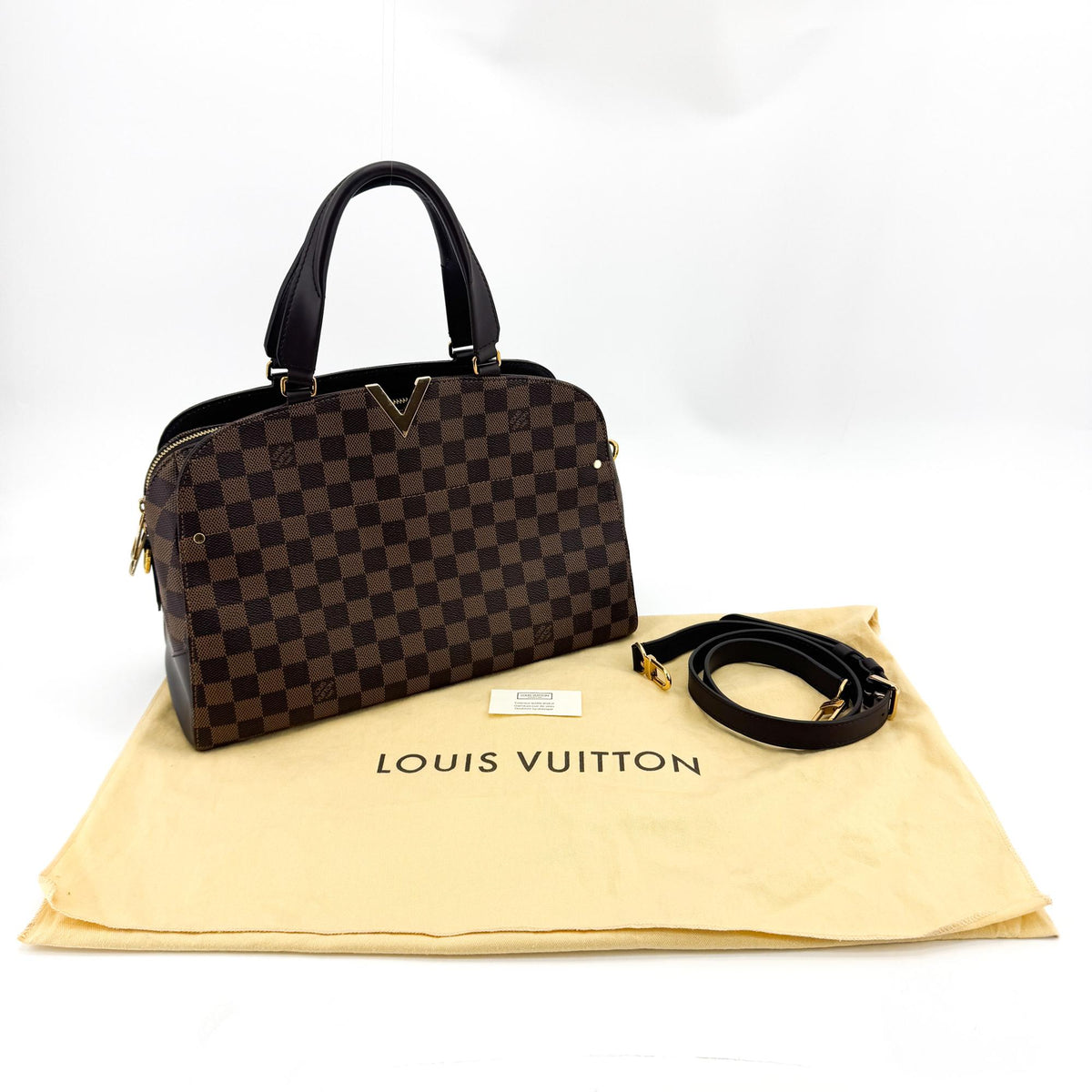 Louis Vuitton Kensington Bowling Damier, Brown, Canvas, Handbag