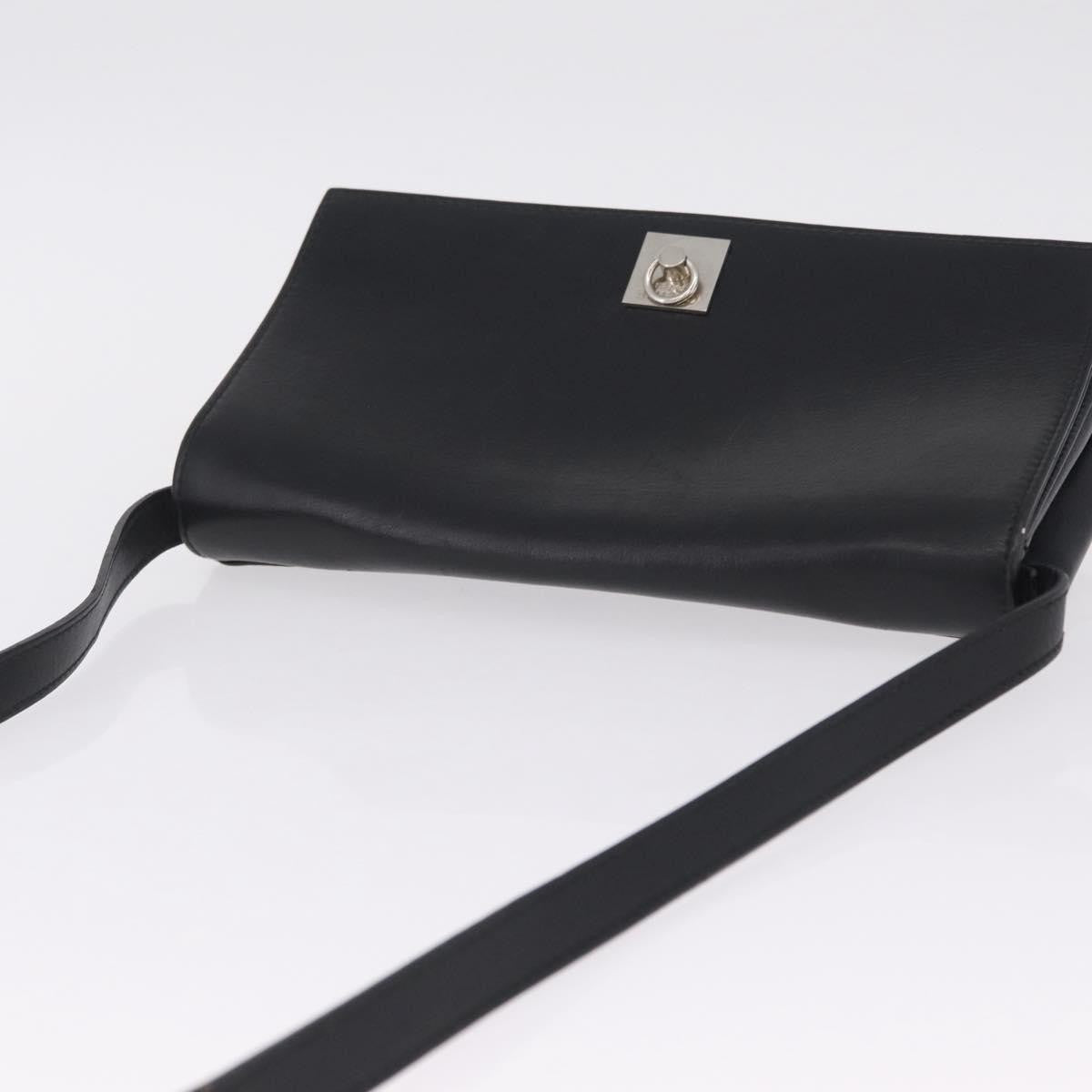 Celine Shoulder Leather, Black, Leather, Shoulder Bag